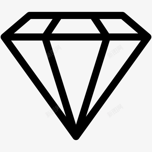 钻石珠宝珍品图标svg_新图网 https://ixintu.com 时装和服装轮廓 珍品 珠宝 钻石
