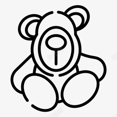 泰迪熊宝宝棕色图标图标