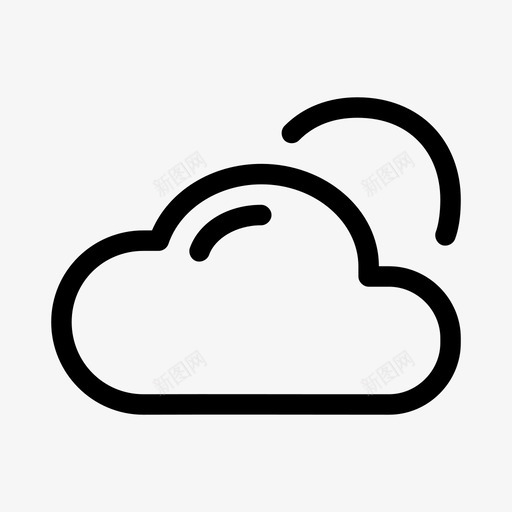 多云气象太阳图标svg_新图网 https://ixintu.com 商业媒体 多云 天气 太阳 气象