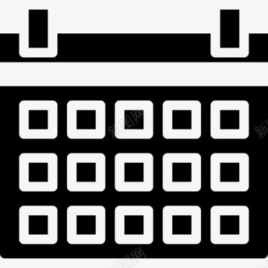 日历后勤32实心图标图标