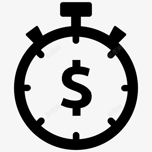 风险评估预算美元图标svg_新图网 https://ixintu.com 搜索引擎优化网站5 秒表 美元 计时器 钱 预算 风险评估