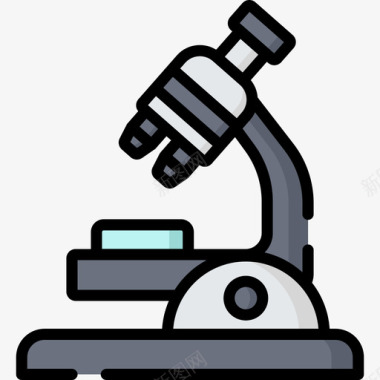 显微镜教育106线颜色图标图标