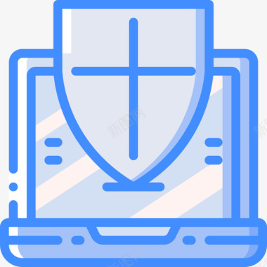 笔记本电脑数据保护18蓝色图标图标