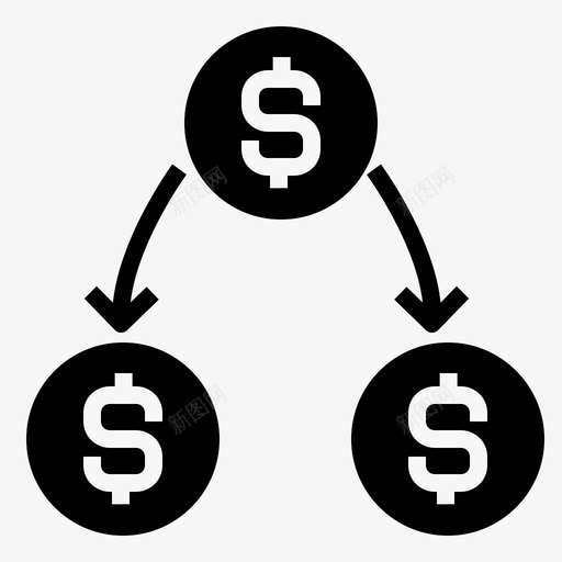 分享金钱美元财务图标svg_新图网 https://ixintu.com 分享金钱 发送 美元 财务 财务雕文