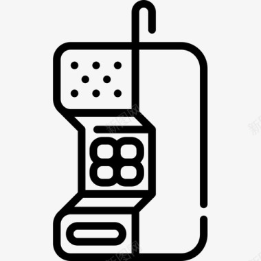 电话80年代12岁直线电话图标图标
