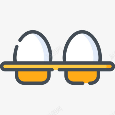 鸡蛋面包店53双色图标图标