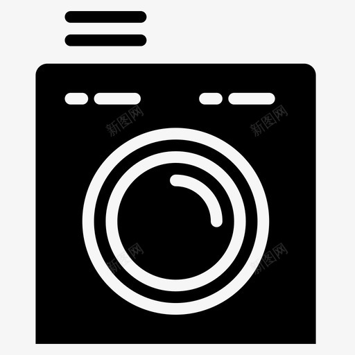 洗衣机家用电器11台灌装机图标svg_新图网 https://ixintu.com 家用电器11台 洗衣机 灌装机