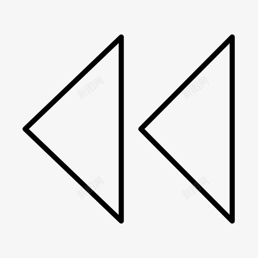快速回放箭头用户界面图标svg_新图网 https://ixintu.com 快速回放 用户界面 箭头