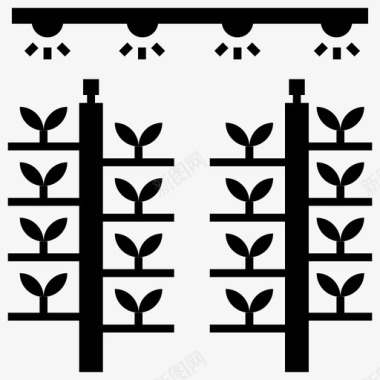 垂直农业未来花园图标图标