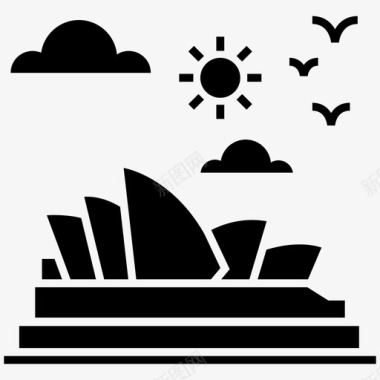 歌剧院澳大利亚地标悉尼歌剧院图标图标