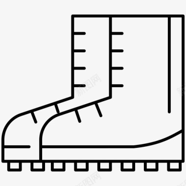 野营鞋靴子鞋类图标图标