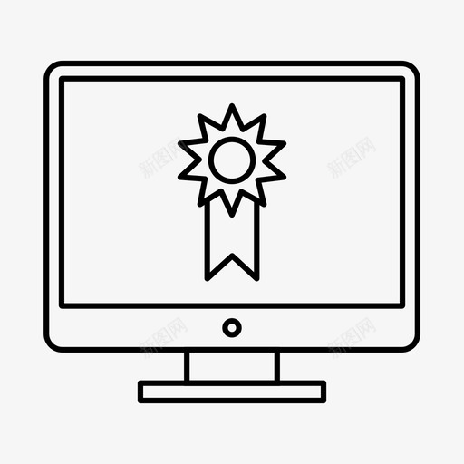 色带成就lcd图标svg_新图网 https://ixintu.com lcd 优胜者 医疗 奖励 成就 色带