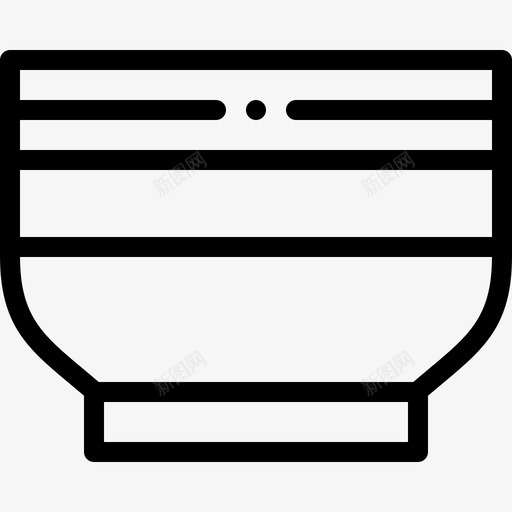 碗家用器具10直纹图标svg_新图网 https://ixintu.com 家用器具10 直纹 碗
