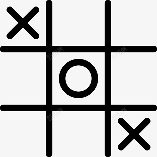 TicTacToe极客2直线型图标svg_新图网 https://ixintu.com TicTacToe 极客2 直线型