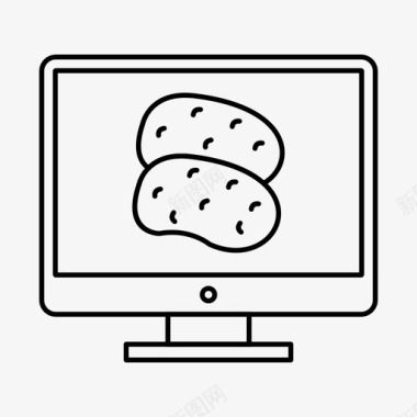 土豆食品液晶显示器图标图标