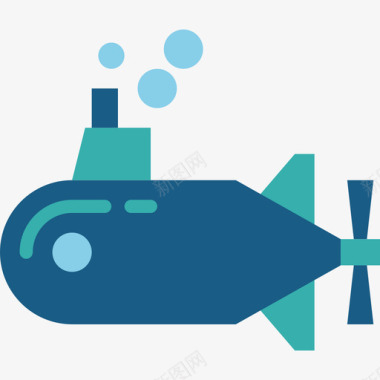潜艇运输107扁平图标图标