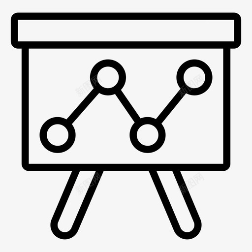 演示分析板图标svg_新图网 https://ixintu.com 互联网和数字营销线图标 分析 图 板 演示