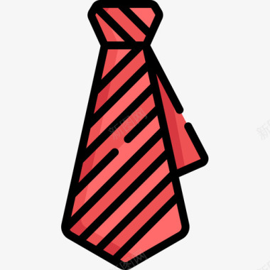 领带战略管理5线条颜色图标图标