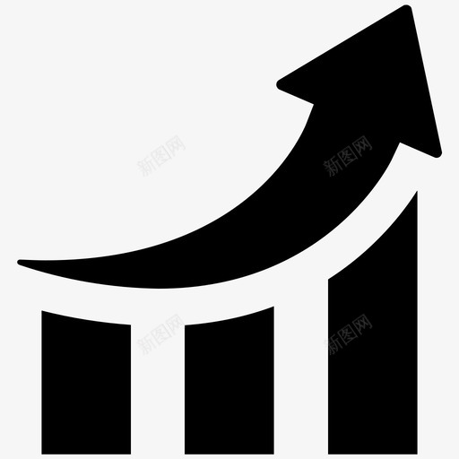 进步业务发展图标svg_新图网 https://ixintu.com 业务 业务1 利润 发展 增长 进步
