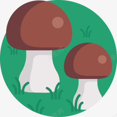蘑菇野餐33扁平图标图标