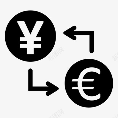 欧元套利货币兑换金融图标图标