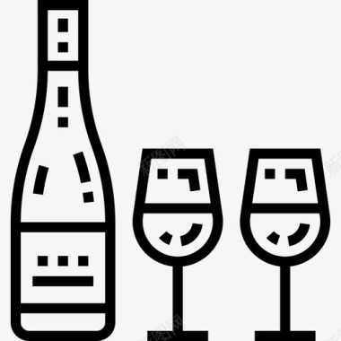 葡萄酒17号酒吧直系图标图标