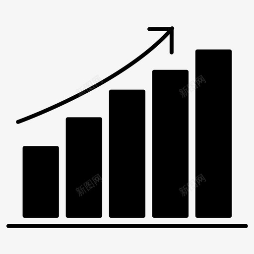 图表业务图表上升图标svg_新图网 https://ixintu.com 业务 图表 图表上升 增加