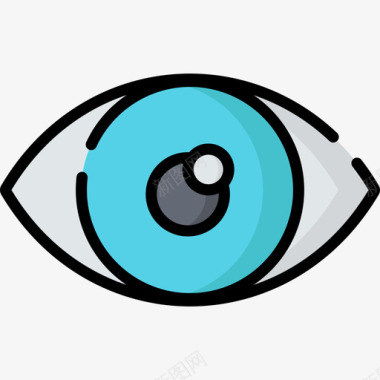 眼睛摄像头接口16线性颜色图标图标