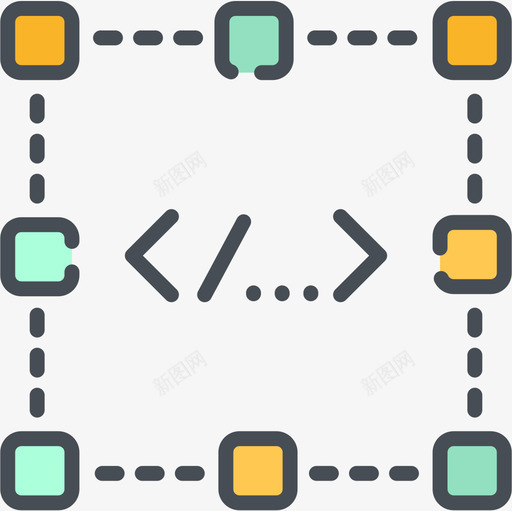 编码web开发24双色图标svg_新图网 https://ixintu.com web开发24 双色 编码