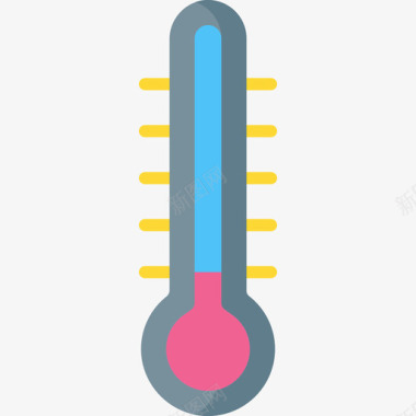 温度计冬季运动16扁平图标图标