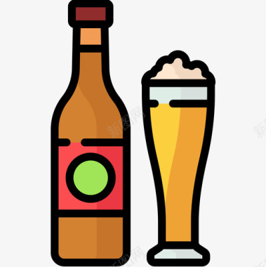 啤酒快餐43原色图标图标
