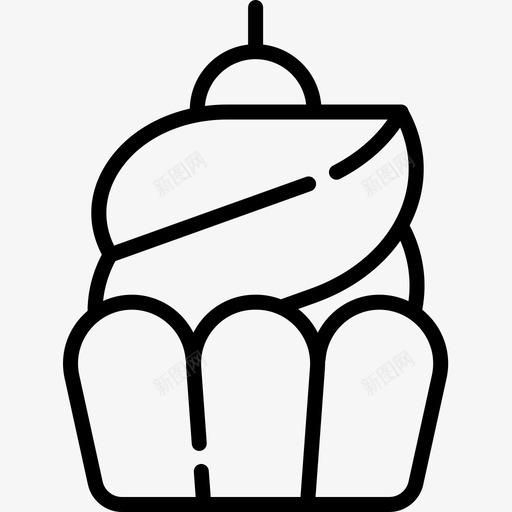纸杯蛋糕糖果店3线性颜色图标svg_新图网 https://ixintu.com 糖果店3 纸杯蛋糕 线性颜色