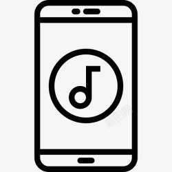 手机5sing原创音乐应用智能手机移动应用5线性图标高清图片