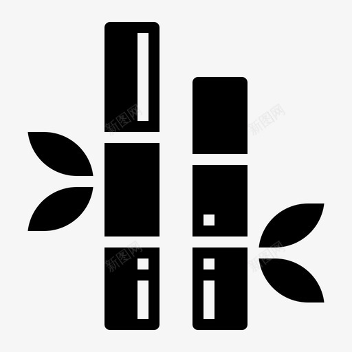 竹子植物性日本图标svg_新图网 https://ixintu.com 按摩spa固体 日本 植物 植物性 竹子 竹子符号