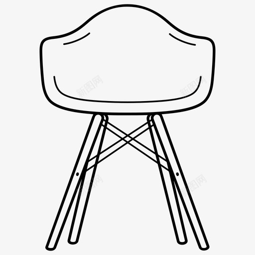 现代开放式椅子图标svg_新图网 https://ixintu.com 椅子 现代开放式设计