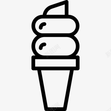 冰激凌甜点和糖果3直系图标图标
