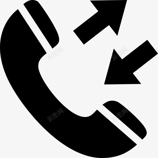 呼叫传入传出图标svg_新图网 https://ixintu.com 传入 传出 发送 呼叫 接收 电话