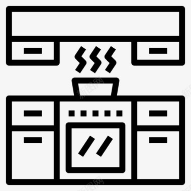 厨房橱柜家具图标图标