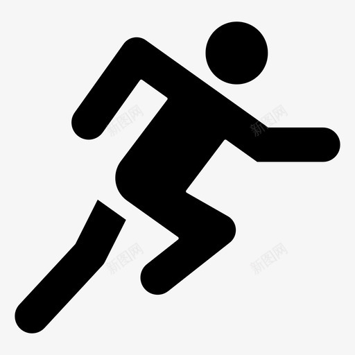 奔跑的人冲刺动态图标svg_新图网 https://ixintu.com 冲刺 动态 奔跑的人 快速