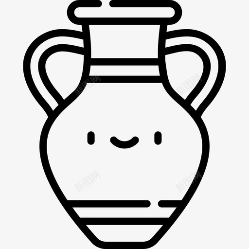 花瓶美术9直纹图标svg_新图网 https://ixintu.com 直纹 美术9 花瓶