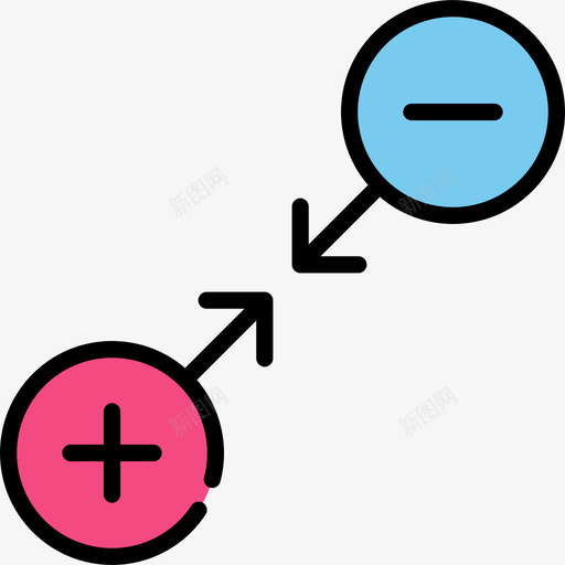 重力疯狂科学10线性颜色图标svg_新图网 https://ixintu.com 疯狂科学10 线性颜色 重力