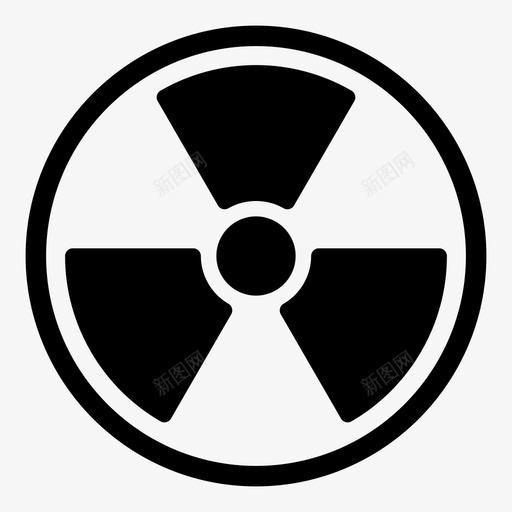 辐射小心危险图标svg_新图网 https://ixintu.com 危险 小心 放射性 核 科学 辐射