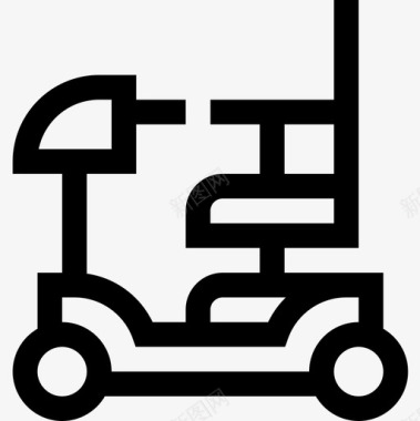 轮椅残疾人辅助3直线型图标图标