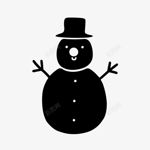 雪人圣诞节洋娃娃图标svg_新图网 https://ixintu.com 假日 冬天 圣诞节 洋娃娃 雪人 食物和饮料雕文