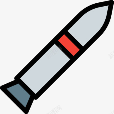 火箭太空94线性颜色图标图标