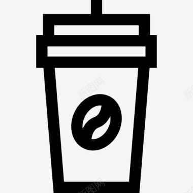 咖啡购物中心10直列图标图标
