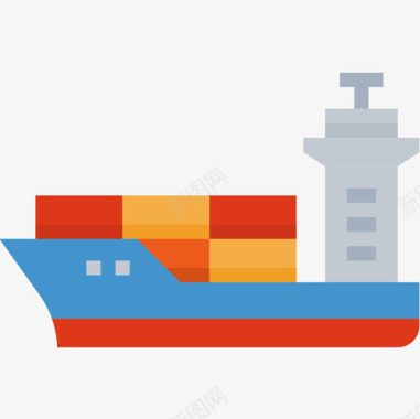 货船运输94扁平图标图标
