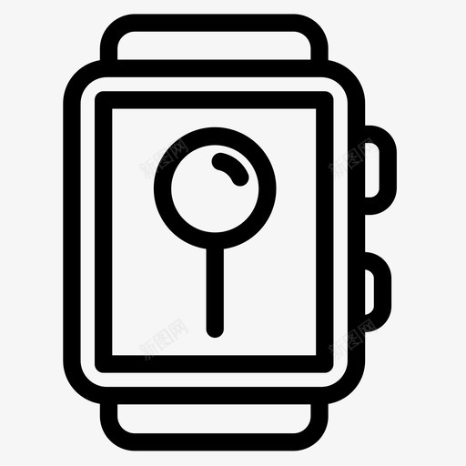智能手表地图和导航5线性图标svg_新图网 https://ixintu.com 地图和导航5 智能手表 线性