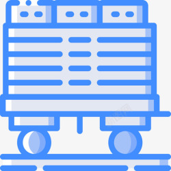 蓝色拖车拖车农用33蓝色图标高清图片