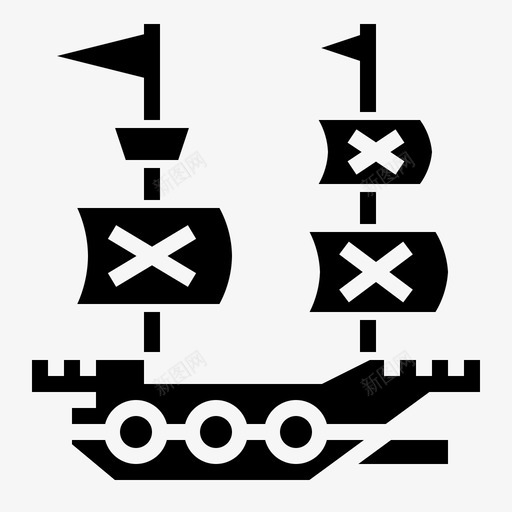 海盗船长帆船图标svg_新图网 https://ixintu.com 帆船 海盗 海盗固体 船 船长 运输